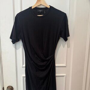 Theory Organic Cotton Draped Tee Dress P